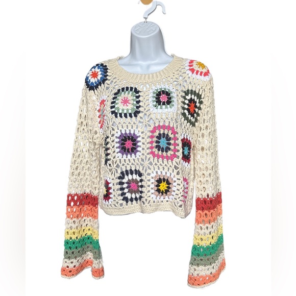 Multicolor Crochet Sweater - Picture 2 of 8